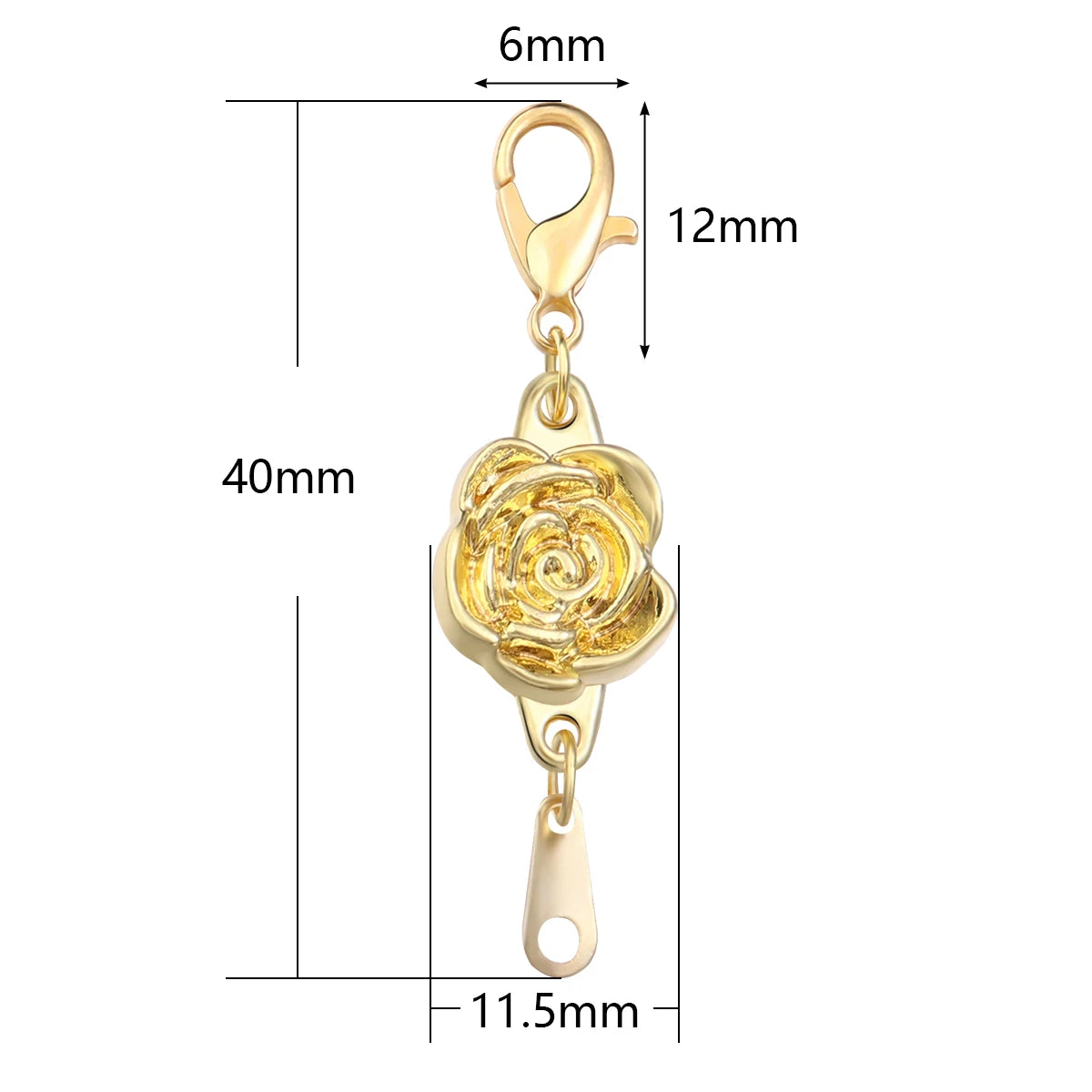 5pcs/lot Strong Magnetic Clasps Alloy Rose Extenders Closures Lobster Clasp Connectors for DIY Jewelry Making Bracelets Necklace