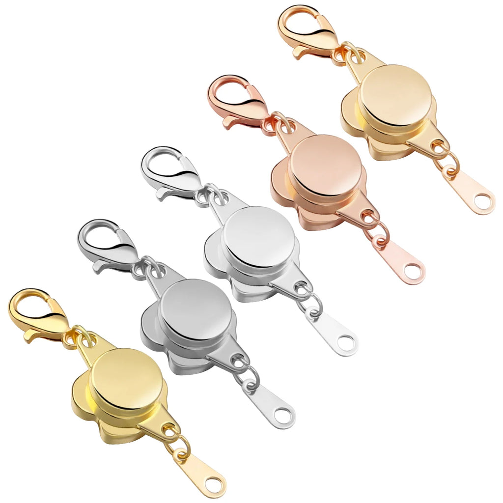 5pcs/lot Strong Magnetic Clasps Alloy Rose Extenders Closures Lobster Clasp Connectors for DIY Jewelry Making Bracelets Necklace