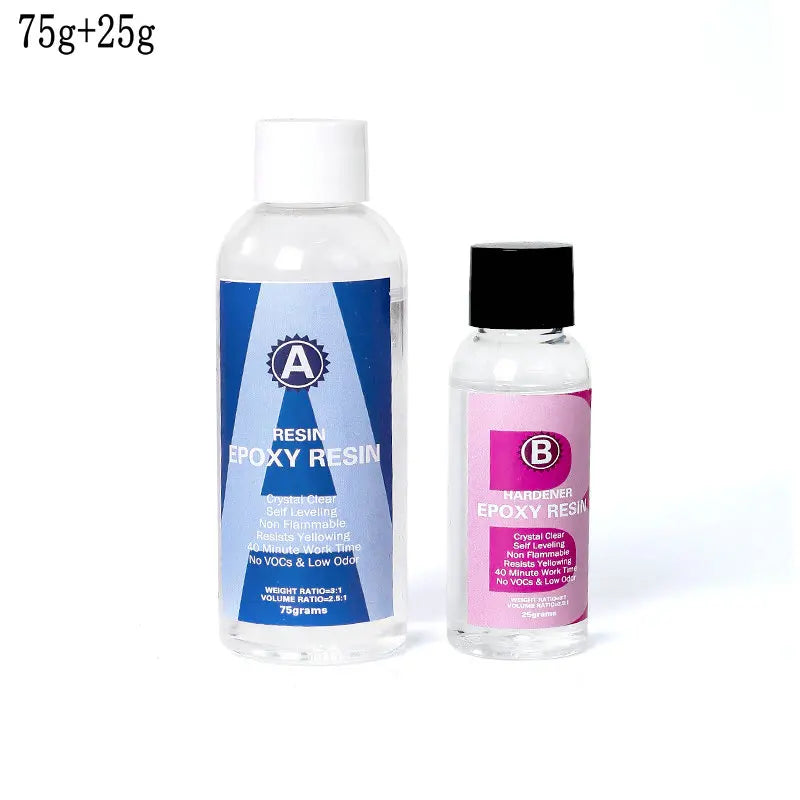 Epoxy Resin Kit Crystal Clear Easy Mix 3:1 AB Resin with Sticks,Graduated Cups and Gloves for Jewelry Making DIY Art Crafts