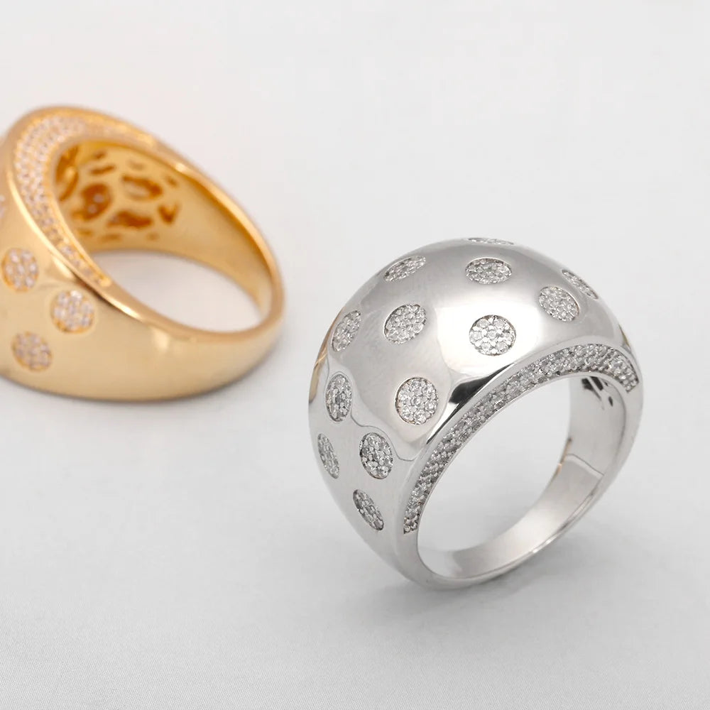 Bride Talk 2023 New Design  Luxury Rings For Women Cubic Zirconia Bride Wedding Anniversary Party High Quality Jewelry