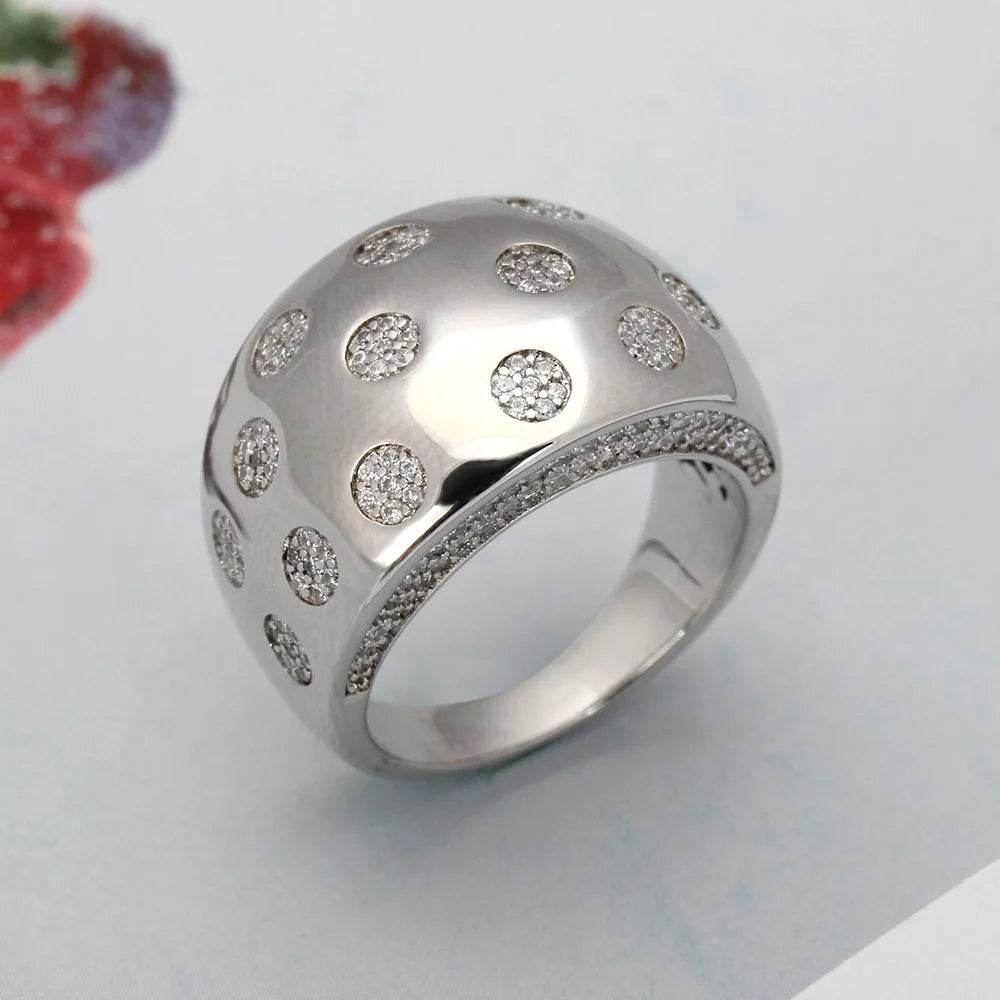 Bride Talk 2023 New Design  Luxury Rings For Women Cubic Zirconia Bride Wedding Anniversary Party High Quality Jewelry