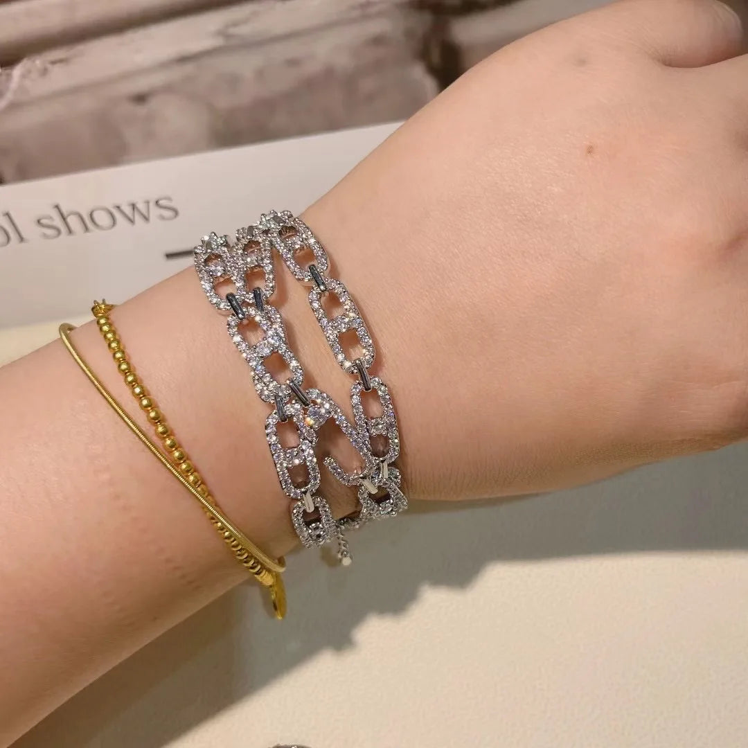 Luxury 2PCS Dubai Bangle Ring Set Fashion Jewelry For Women Wedding Engagement brincos para as mulheres s0805