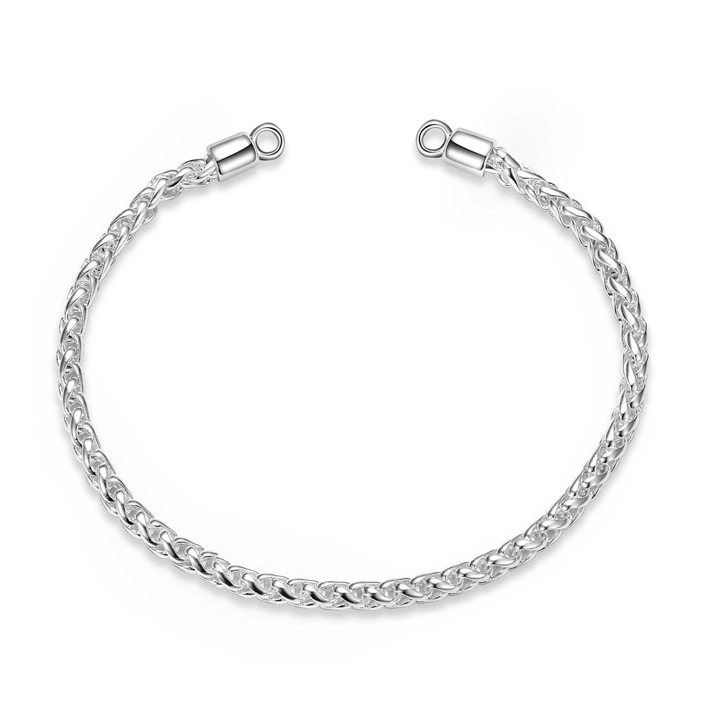 Authentic 925 Sterling Silver Snake Chain Bracelet Bangle with Lobster Clasp Beads DIY Women Charm Bracelets Women Fine Jewelry